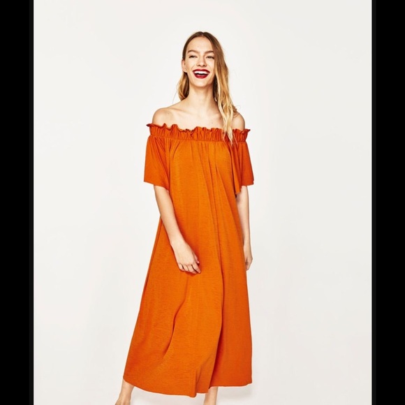Zara Dresses & Skirts - 🌴Zara Off the Shoulder Maxi